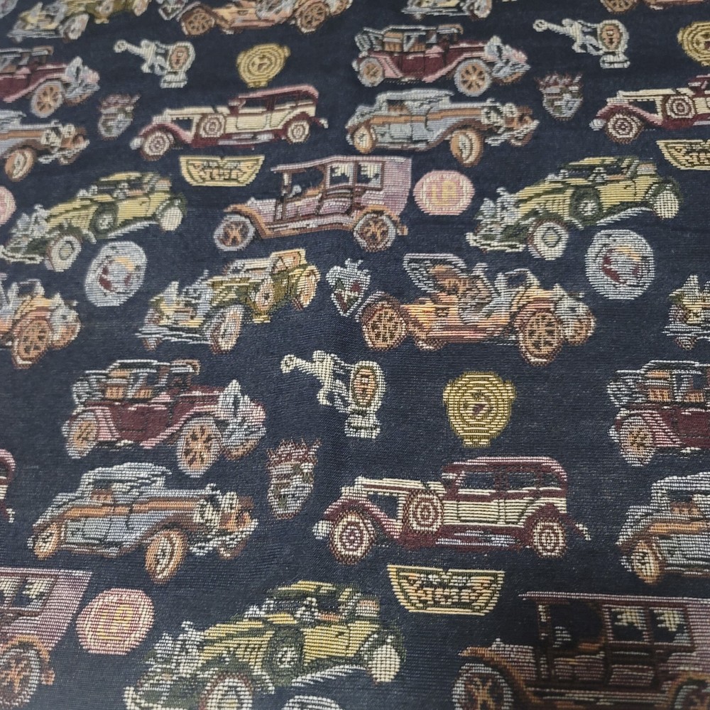 Old Automobiles Cars Print Fabric 30 x 76″ Upholstery