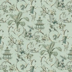 Waverly MANDARIN PROSE MOONSTONE 100% Cotton Novelty Toile Print Fabric
