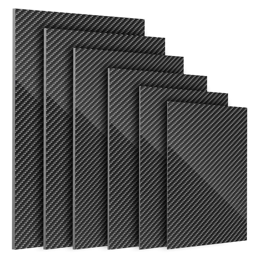 Kalolary Carbon Fiber Sheet 200 X 300 X4 MM,3K Real Carbon Fiber Board Plate