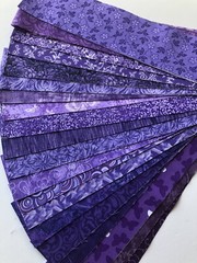 20 All Different Purple 2.5 “ X WOF Jelly Roll 100% Cotton Fabric Quilt strips