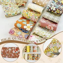 80 PCS Brown Strip Jelly Roll Fabric Strips Floral 2.5×20 Inch For Quilting
