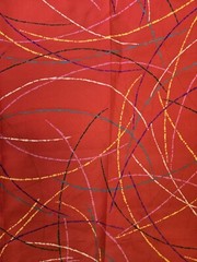 Red 80s Synthetic Blousing Fabric 2 Yards X 60 Inches LOOMSKILL brand