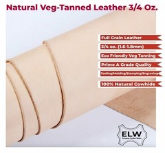Veg Tan Tooling Leather 3/4 oz (1.4-1.8mm) 2 Piece Special Price