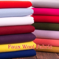 100cm DIY Faux Wool Felt Fabric Cloth Jacket Coat Material Upholstery Craft Sew