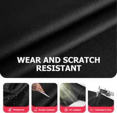 Stylish Black Marine Faux Leather Fabric – 54″x12″ for Upholstery & Accessories