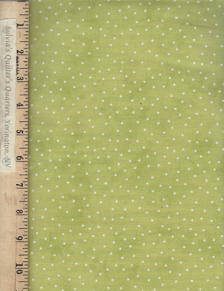 Scattered Dots 8119-G2 Leaf Green 100% Cotton FABRIC priced by the Yard