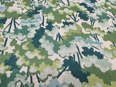 Harlequin All Over Tree Foliage Print Fabric- Tree Tops / Forest Kelly Aqua 4 yd
