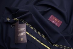 Zegna Trofeo 600 Midnight Blue Wool Silk Fabric – Luxury Tuxedo & Eveningwear.