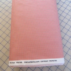 Yard ~ Strawberry Patched Tiny Red Check by Marcus $3.99 Ships ANY Amount Fabric
