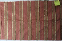 Stroheim & Romann, Santa Anna Stripe Brocade, 54″ W X 23″ L, Color Brick/Gold