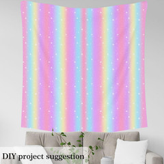 Tie Dye Flannel Fabric by the Yard, Pastel Rainbow Upholstery Fabric for Kids Gi