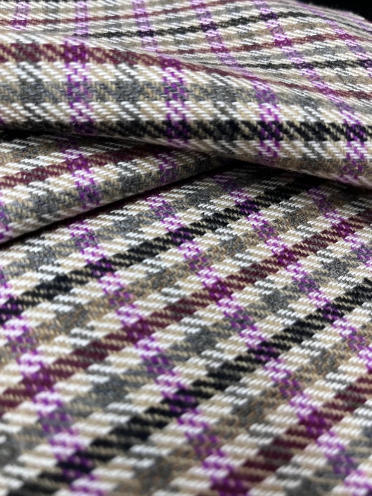$30 for 2 Yards Real Wool (Flannel) Fabric – Plaid Multi Colors