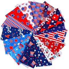 Patriotic Quilting Fabric Squares 10×10 Inch 60pcs Stars & Stripes Precut Bundle