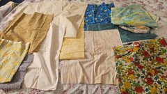 3 lbs Various makers quilt cotton = no full yards – entire lot = Lots of pattern