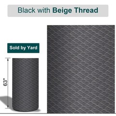 Quilted Faux Leather Upholstery Fabric 63″ Wide Diamond Stitch Foam Back By Yard