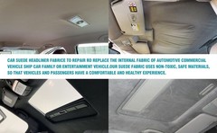 Black Suede Headliner wrap Interior Material for Car/Truck Roof Replace 98″×60″