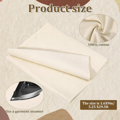 10 Yards X 63″ 100% Cotton Muslin Fabric Natural Unbleached Linen Fabric by The