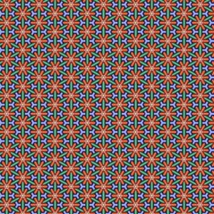 Korean Traditional Dancheong Hexagon Patterned Fabric made in Korea BTHY