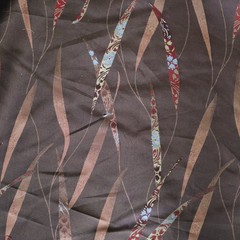 Vtg Luxury Home Decor Fabric Botanical Leaves, Brown, Copper, Red, Spain 5 yds