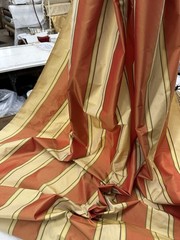 Striped TAFFETA Silk . 100% silk. 54 Inch Wide Sold By the yard.