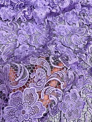 Maggie LAVENDER Guipure Venice Heavy Lace Fabric by the Yard – 10019