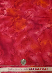 Marble Mate by Moda Quilt Fabric Bright Pink Orange Fuschia 1 1/3 yds
