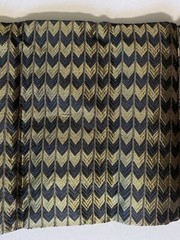 JACQUARD BROCADE FABRIC-saree SARI blouse piece-BLACK Golden 36″X29″-ZIGZAG
