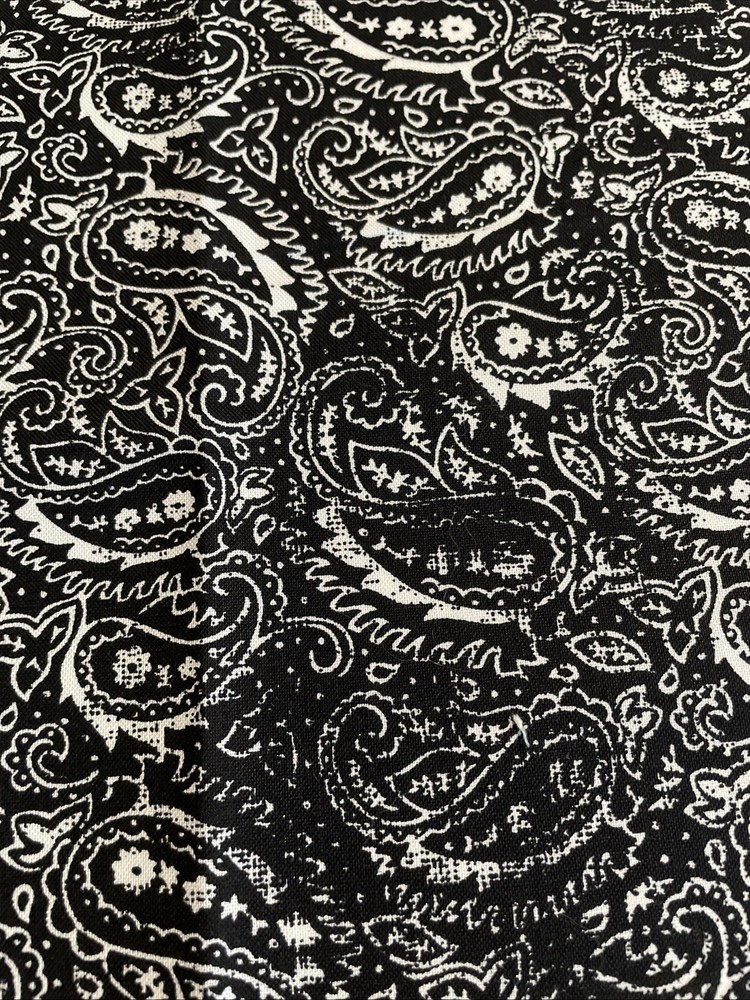 Distresses Paisley Cotton Fabric Fat Quarter 18”x22” New