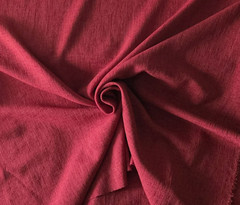 Cool Rose Red “Linen-Textured” Light Polyester Fabric For Garments