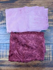 Lot of Fabric, shades of maroon, 1lb 10oz