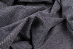 Vintage 100% Wool Fabric – 2.8m – 270g – Mid-Grey Micro-Check Suiting