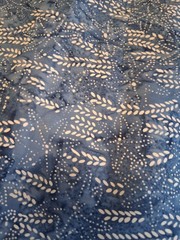 BATIK FABRIC Medium Blues, Wheat Design 8.5 Yards ! Brand NEW