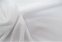 Bullet Textured Liverpool Fabric 4 way Stretch White S10