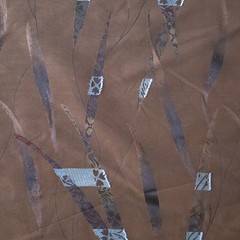 Vtg Luxury Home Decor Fabric Botanical Leaves, Brown, Copper, Red, Spain 5 yds