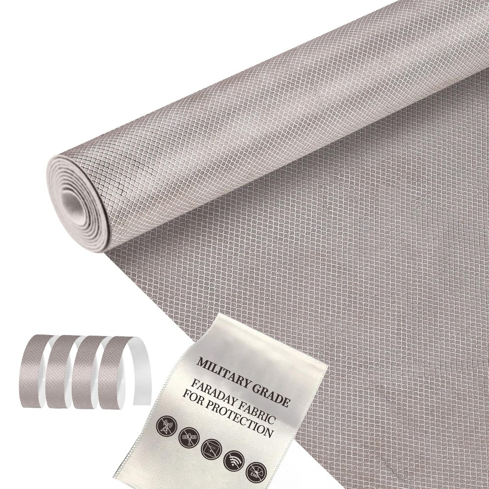 Faraday Fabric Military Grade Fabric 98×43 inch Nickel Copper Faraday Cloth f…
