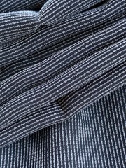 Yard Goods 3 1/2 Yards 45″ Wide Suit Weight Fabric Black w/ White Threads