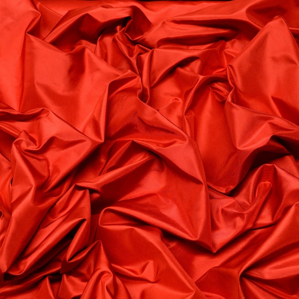 Red Silk Taffeta 100% Silk Fabric, 54″ Wide, By The Yard (TS-7010)