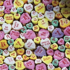 Fabric “Conversation Hearts” Pre-Shrunk Sold By The Yard