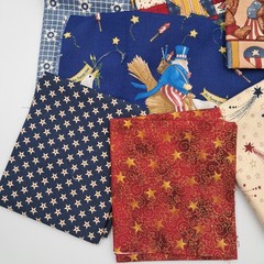 14 7/8 oz Quilt Cotton Sewing Fabric Patriotic Red White Blue ~2.5 Yd