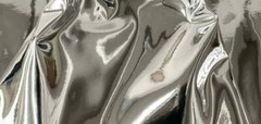 SILVER Chrome Mirror Glossy Vinyl Leatherettes Fabric for Shoes Bag Upholstery
