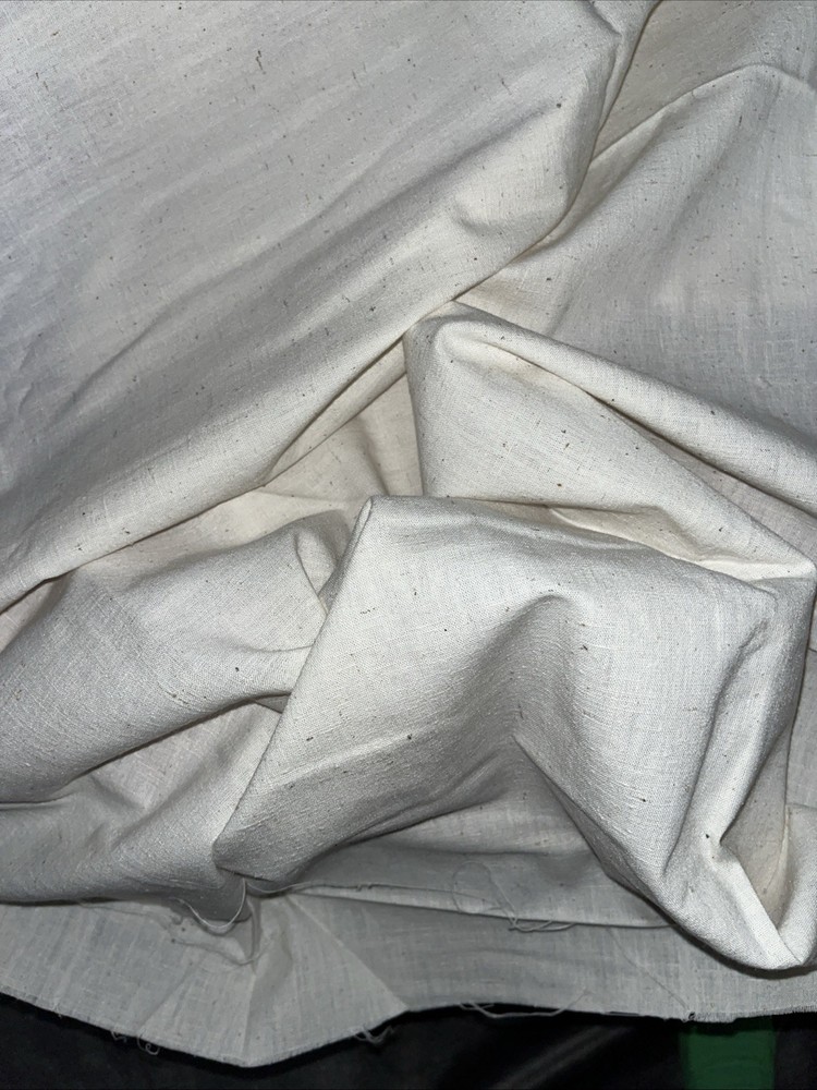 Muslin Fabric 85”L X 42”. Off White. New. Natural Fibers Noticeable, Unbleached