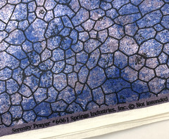 Cotton Fabric Serenity Prayer #6061 Springs Industries Blue Pebble 1.4 Yd x 44″