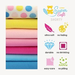 Hypoallergenic Soft Minky Fabric Pack – 5 Pastel Pieces for Plushies & Blankets