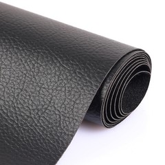 54 inch Black Marine Vinyl Fabric By the Yard Faux Leather Upholstery Material