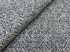 Scalamandre Indoor Outdoor Diamond Uphol Fabric- Java / Denim 1.55 yds 27056-004