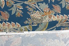 KRAVET ISHANA BLUE FLORAL 100% COTTON HIGH END MULTIUSE FABRIC BY YARD 54″W
