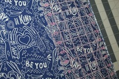 GIRLS FABRIC Fat Quarter FQ {100% COTTON} Rainbow KINDNESS Positive Message KIND