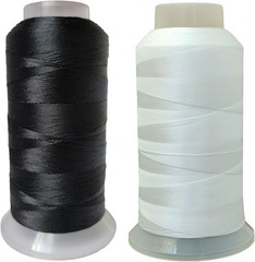 Polyester Thread Heavy Duty Bonded UV Resistant Outdoor Black White