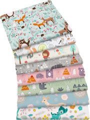 8Pcs Fat Quarter Fabric Bundles 100% Cotton 20” X 20” Quilting Cotton Craft Fa
