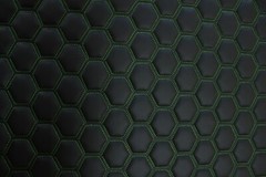 Hexagon Quilted Vinyl Grain Faux Leather Car Upholstery Fabric | 2″-5cm Stitched